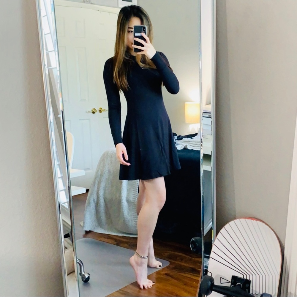 grey black dress